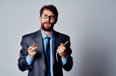 Kripto para birimi Bitcoin elektronik para yatırımı.