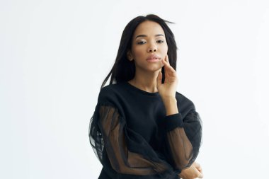 Afrikalı kadın görünüşü moda cazibesi çekici görünüş