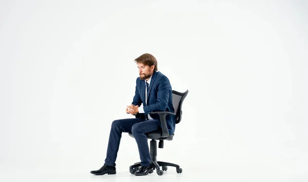 business man in chair job manager office career