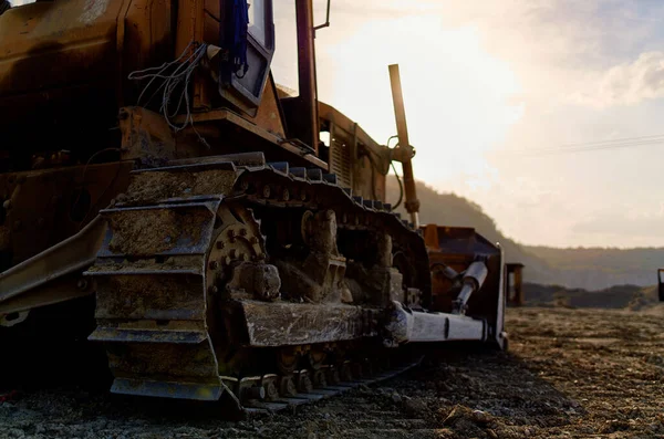 Kazıcı büyük makine inşaat endüstrisi — Stok fotoğraf