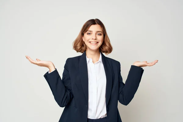 Empresa mujer gerente oficina trabajo profesional luz fondo —  Fotos de Stock