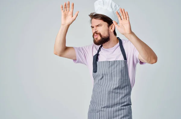 Férfi előtér szolgáltatás konyha munka szakmai — Stock Fotó