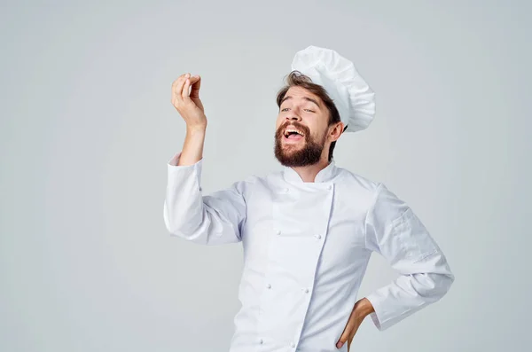 Chef Cucinare Sfondo Isolato Foto Alta Qualità — Foto Stock