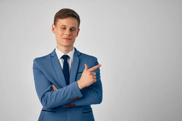 Man in a suit businessman Professional isolated background — Stock Photo, Image