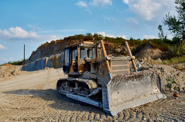 Excavator work geology construction industry — Stock Photo, Image