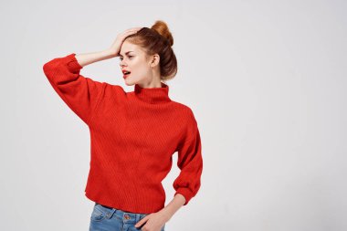 modaya uygun kadın el hareketi hafif arka plan