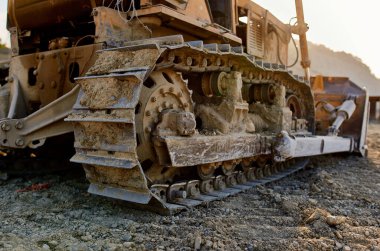buldozer çalışma makinesi kazıcı şantiyesi