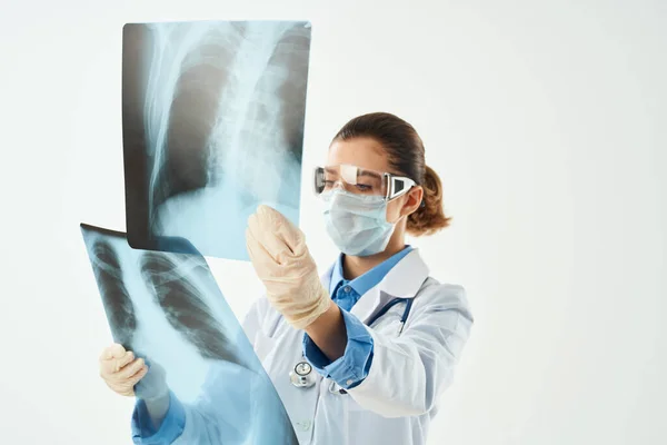 Examen radiólogo Trabajo hospitalario profesional — Foto de Stock