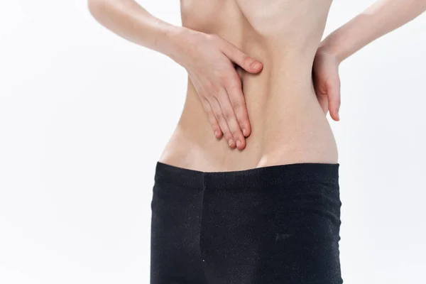 Vientre femenino cintura plana adelgazamiento dieta —  Fotos de Stock