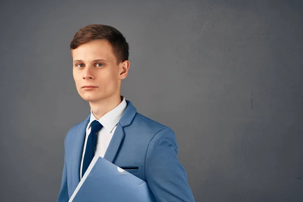 Homem de terno escritório de trabalho gerente oficial — Fotografia de Stock