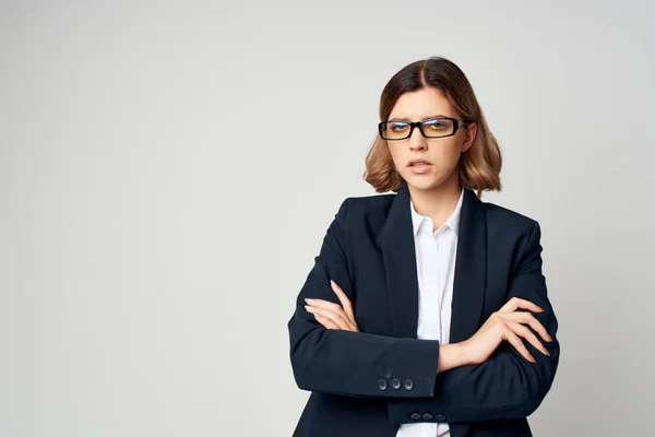 Gesti donna d'affari con le mani Studio Professional — Foto Stock