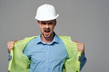 İnşaat üniformalı adam Profesyonel iş lambası geçmişi