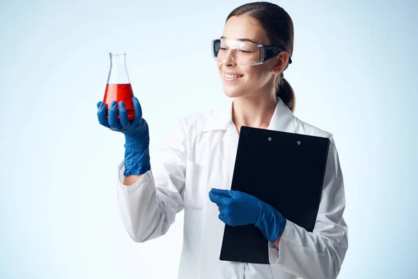 female doctor laboratory science biotechnology research
