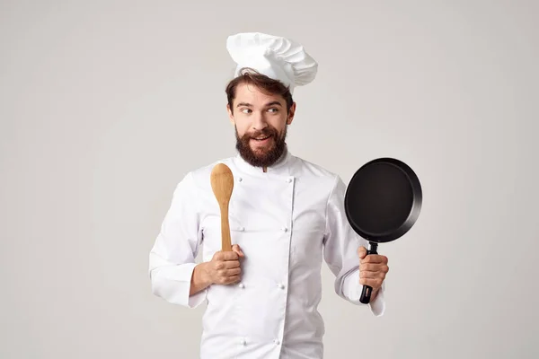 Cuoco uomo utensili da cucina cucina ristorante professione — Foto Stock