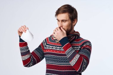 hasta adam kazak sağlık sorunları mendil gribi enfeksiyonu hafif arka plan