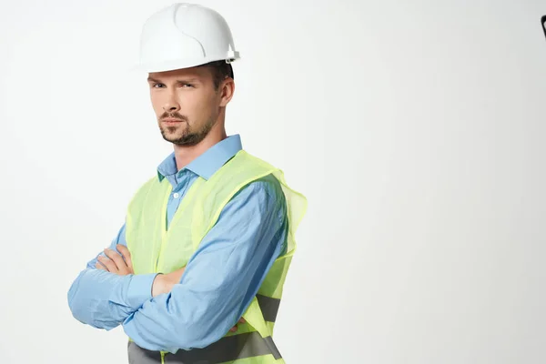 Мужчины-строители Профессиональные Работа свет фон — стоковое фото