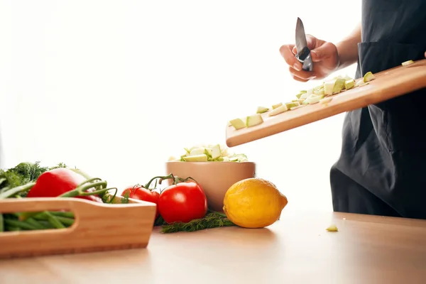 Cottura cibo cucina sano mangiare verdure fresche — Foto Stock