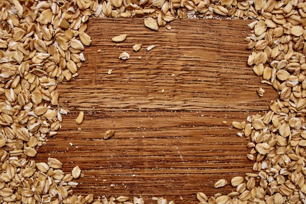 Wooden tableware food muesli view from above — Stock Photo, Image