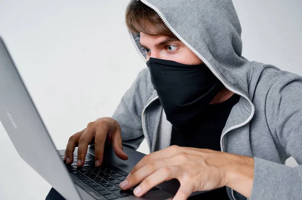 Hacker crimen anonimato precaución pasamontañas Estilo de vida — Foto de Stock