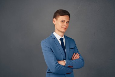 Profesyonel iş özgüven stüdyosunda yönetici.