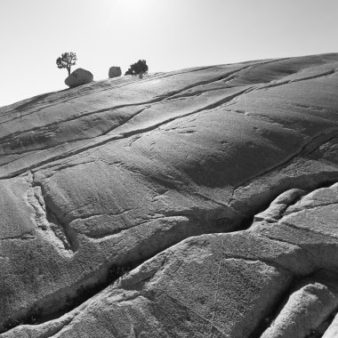 Dağ kaya oluşumu Yosemite Ulusal Parkı'nda