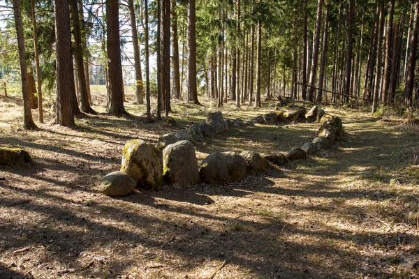 Djævelen båd - gamle sted for begravelse i Letland - Stock-foto