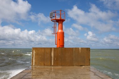 Deniz feneri iskele sonunda