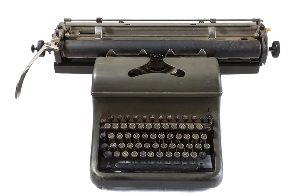 Ancienne machine à écrire sur blanc — Photo
