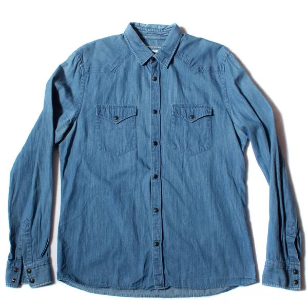 Blauw denim shirt — Stockfoto