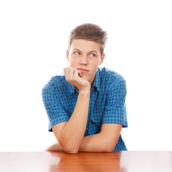 Adolescente chico pensando —  Fotos de Stock