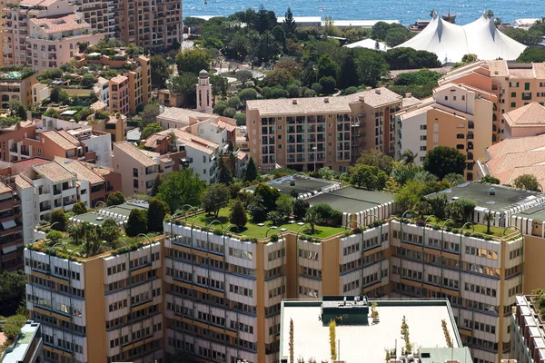 Telhados de construção monaco — Fotografia de Stock