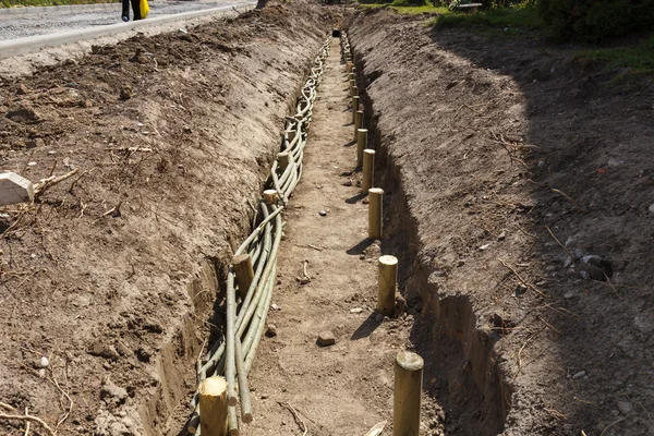 Waste water trench — Stock Photo, Image