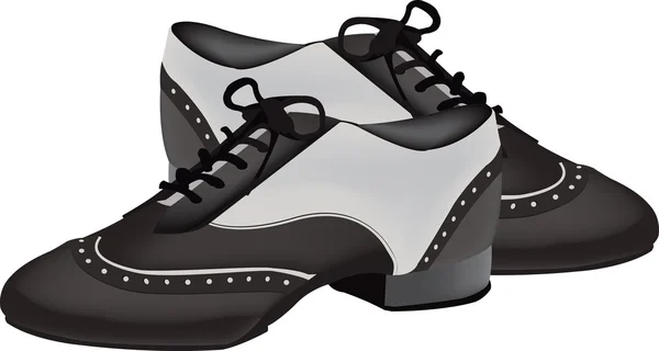 Zapatos de dos tonos para bailar — Vector de stock