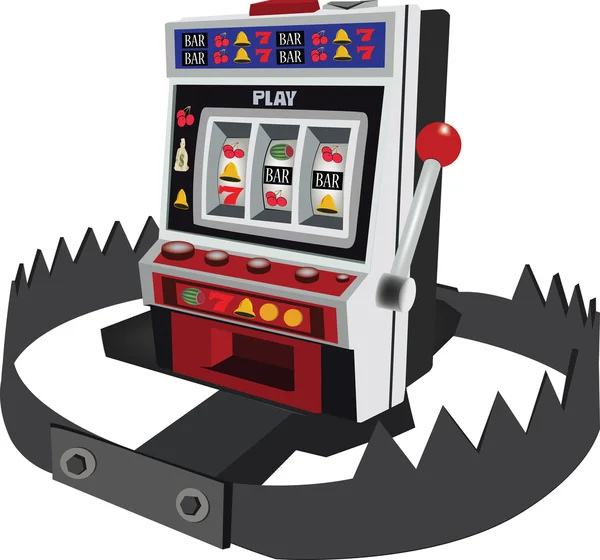 Pułapka, sloty maszyna wrzutowa gier hazardowych z pułapek i pułapek — Wektor stockowy