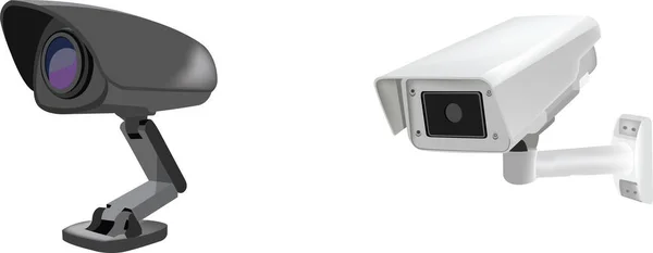 Câmeras Para Vigilância Por Vídeo Segurança — Vetor de Stock