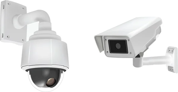 ビデオ監視とセキュリティのためのカメラ — ストックベクタ