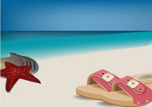 Отдых Пляже Купанием Песком — стоковый вектор