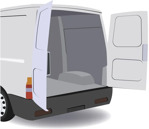Open Van Loading Transport Tralocco Material — Stock Vector