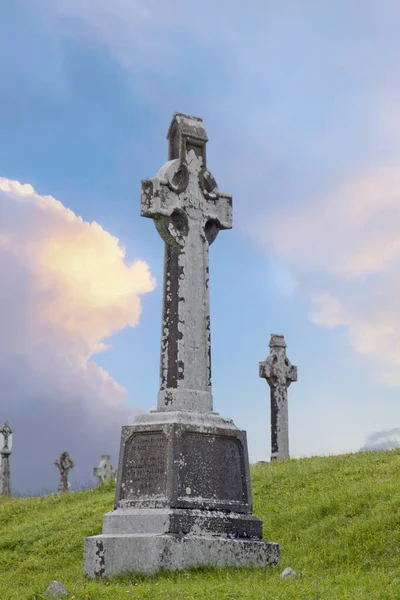 Panorama Irlandese Croci Celtiche — Foto Stock