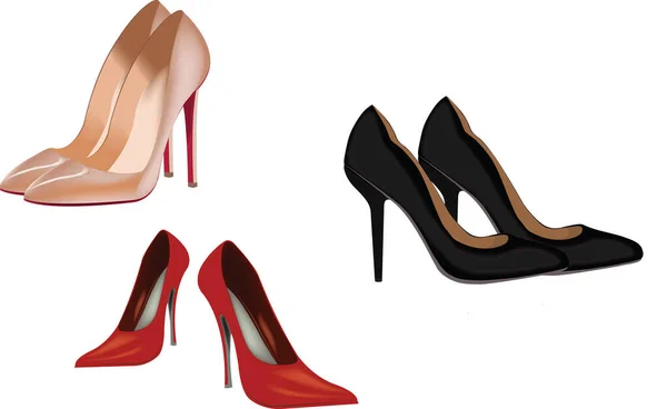 Chaussures Cérémonie Stiletto Pour Femmes — Image vectorielle