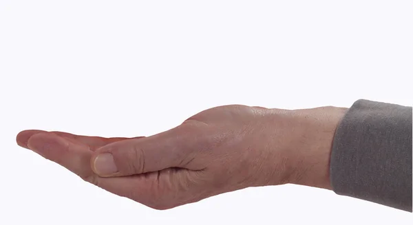 Mão Masculina Com Palma Estendida — Fotografia de Stock