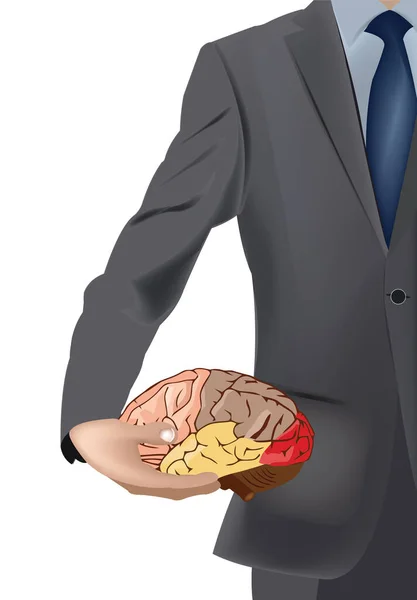 Manager przynosi mózg menedżera przynosi mózg — Zdjęcie stockowe