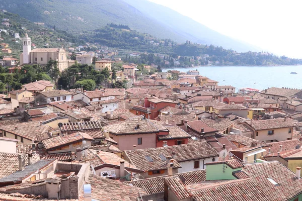 Vila Histórica Malcesine Garda Lago Verona Itália — Fotografia de Stock