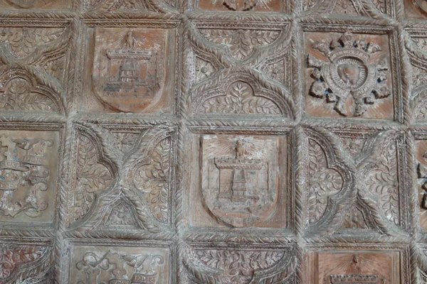 Castelo Medieval Torrechiara Parma Afrescos Interiores Desenhos — Fotografia de Stock