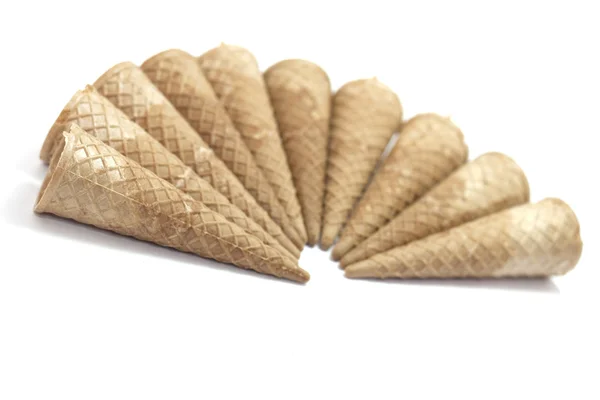 Cones de sorvete de waffle — Fotografia de Stock