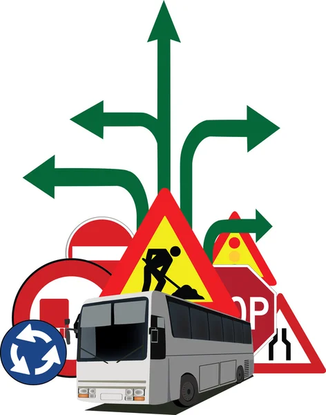 Règles de la route et des transports — Image vectorielle