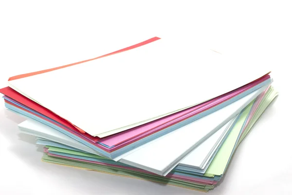 Rectangular sheets of colored paper — Stock Photo, Image