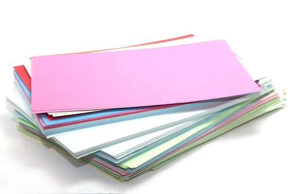 Rectangular sheets of colored paper Stock Picture