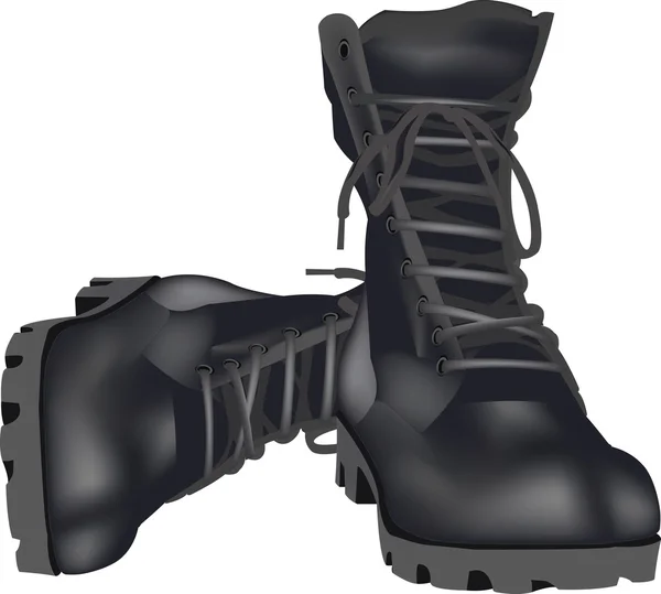 Chaussures militaires amphibiens — Image vectorielle