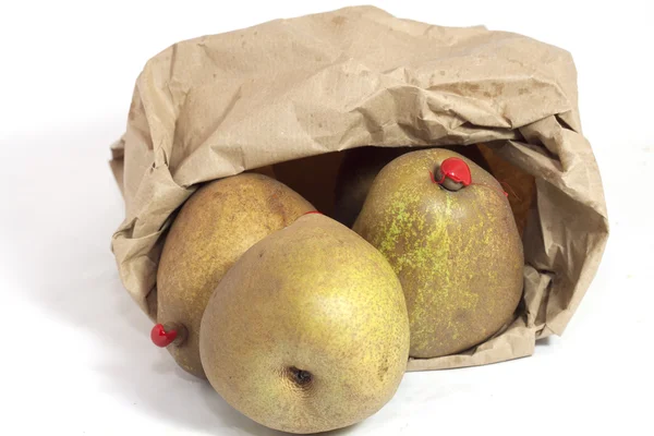 Pear frukt i påse — Stockfoto